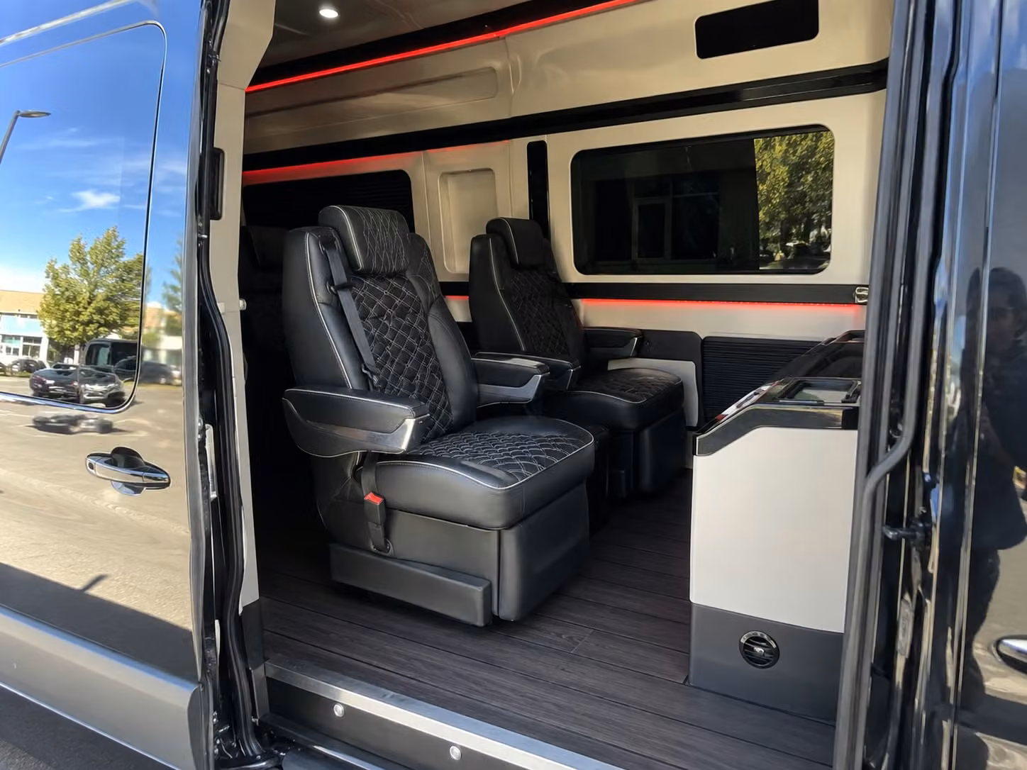 sprinter van with driver inside
