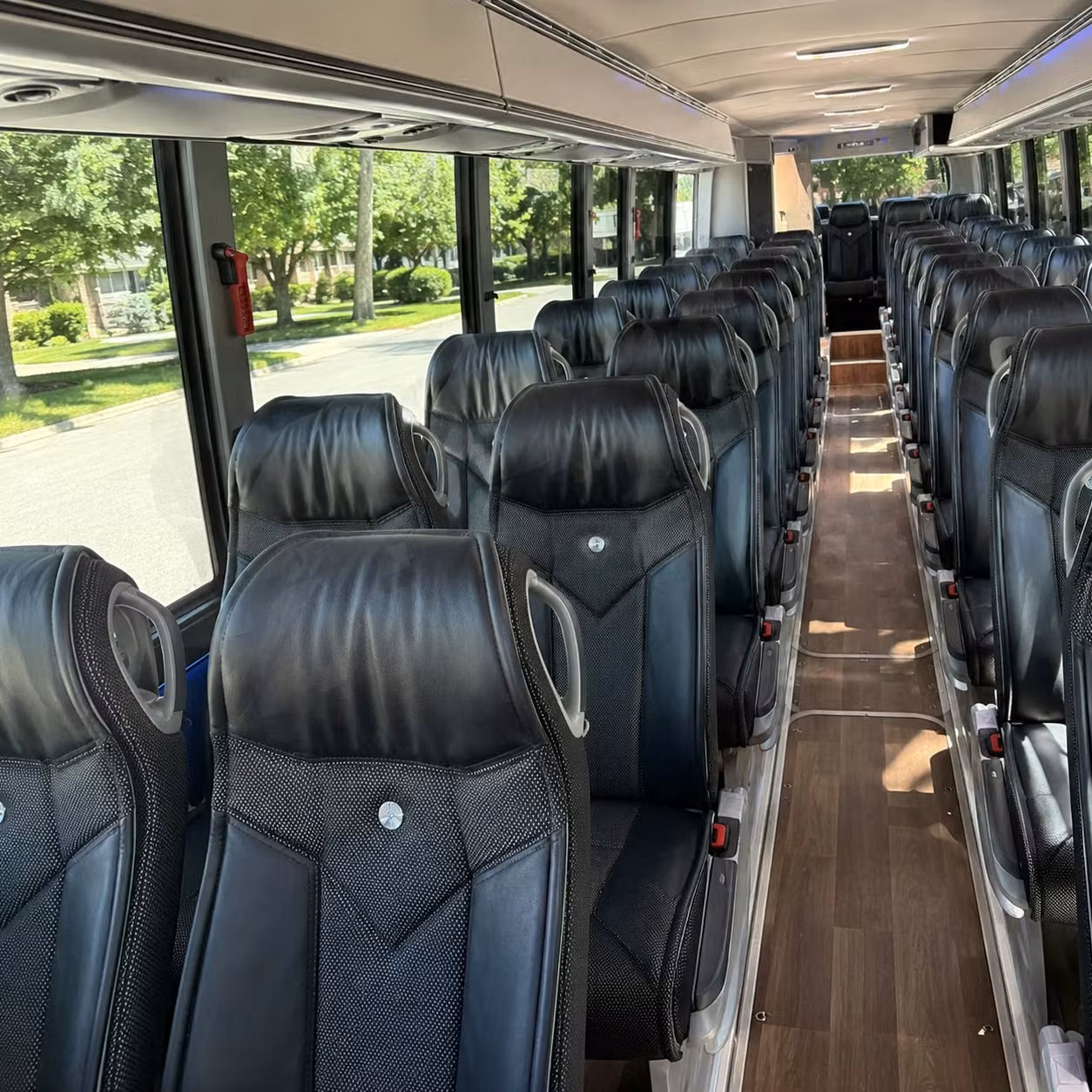 visalia charter bus interior