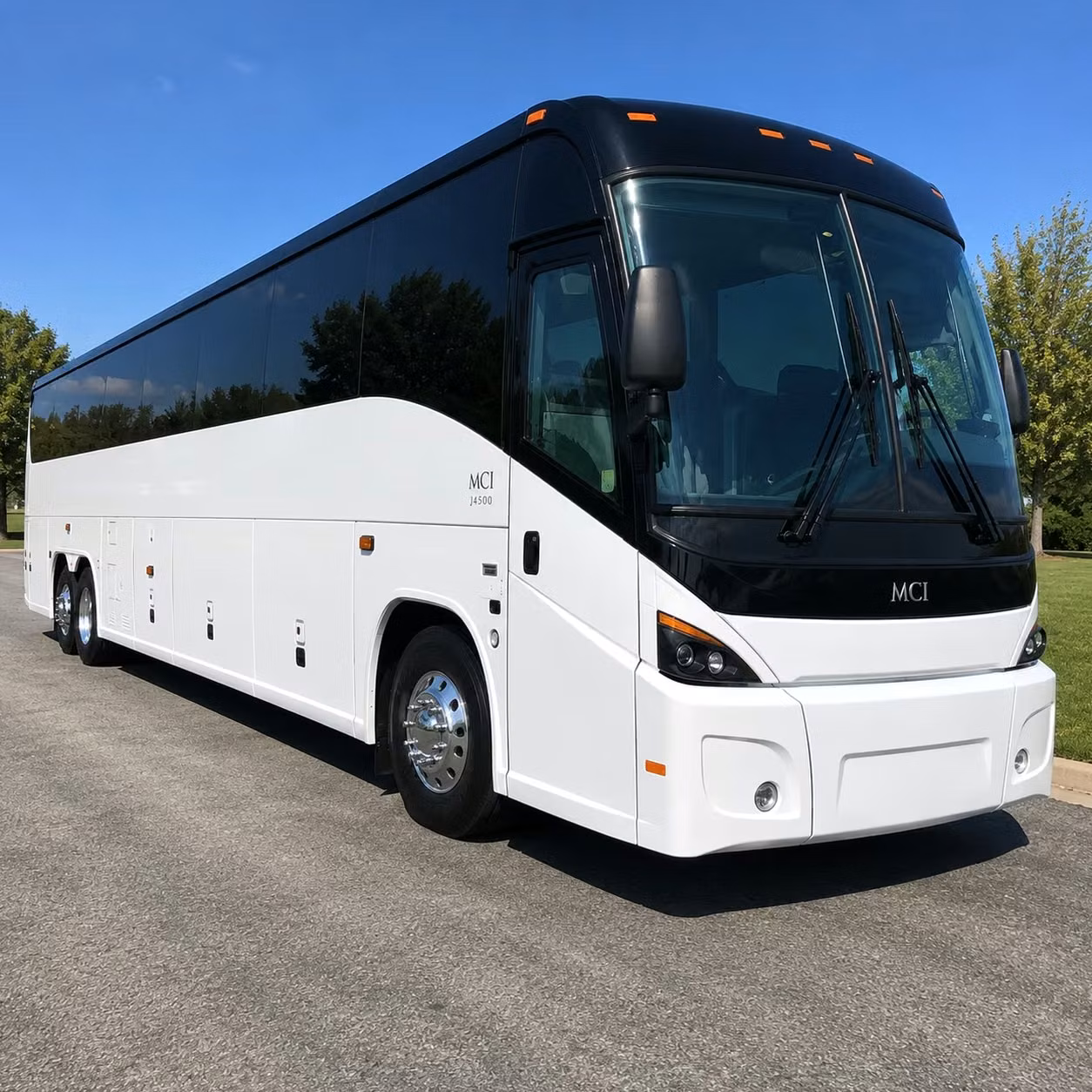 visalia charter bus rental exterior