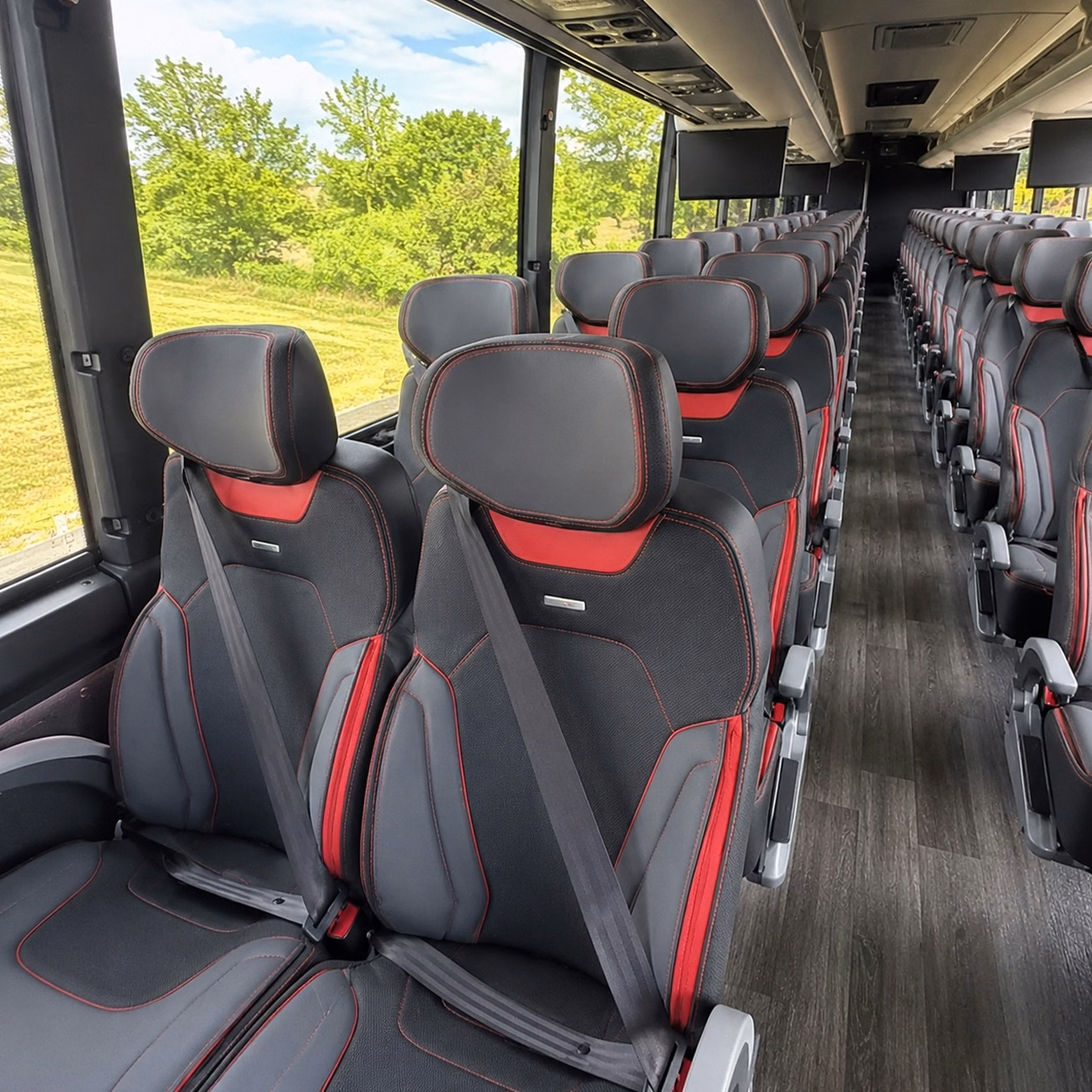 visalia charter bus rental interior